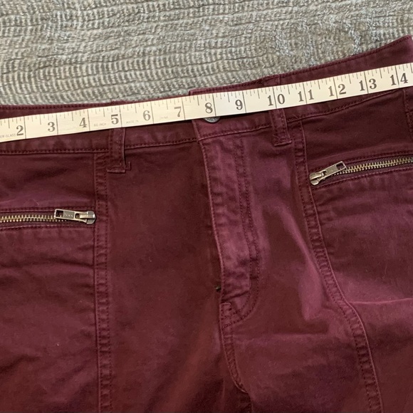 3/$30 American Eagle Outfitters Burgundy High Rise Jeggings Skinny Fit - Picture 7 of 14